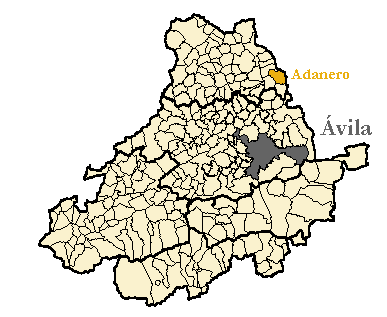 Mapa de la provincia de Ávila